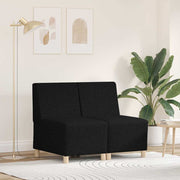 Modularna sofa bez naslona 2 pcs Crna 55 x 74 x 82 cm tkanina