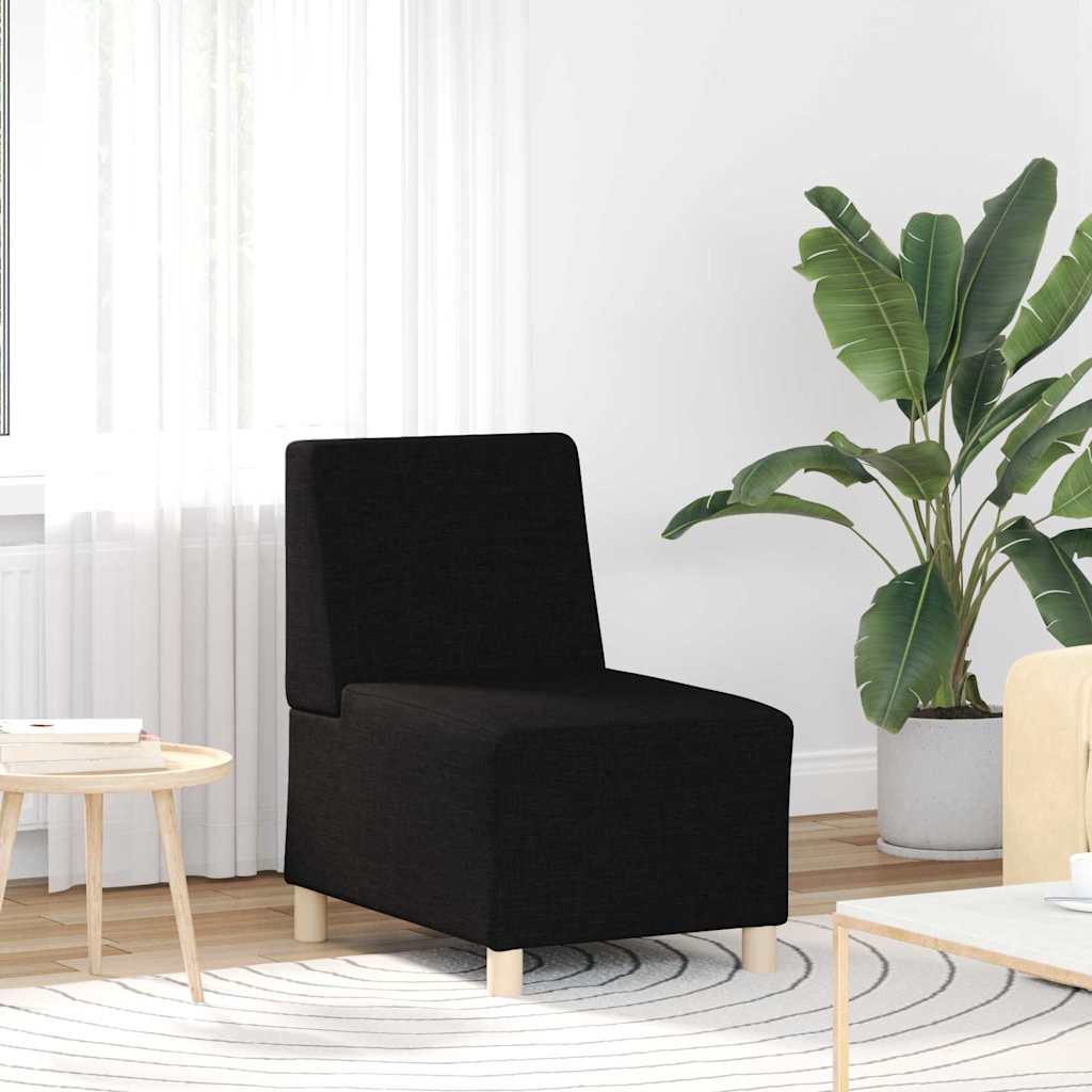 Modularna sofa bez naslona 2 pcs Crna 55 x 74 x 82 cm tkanina