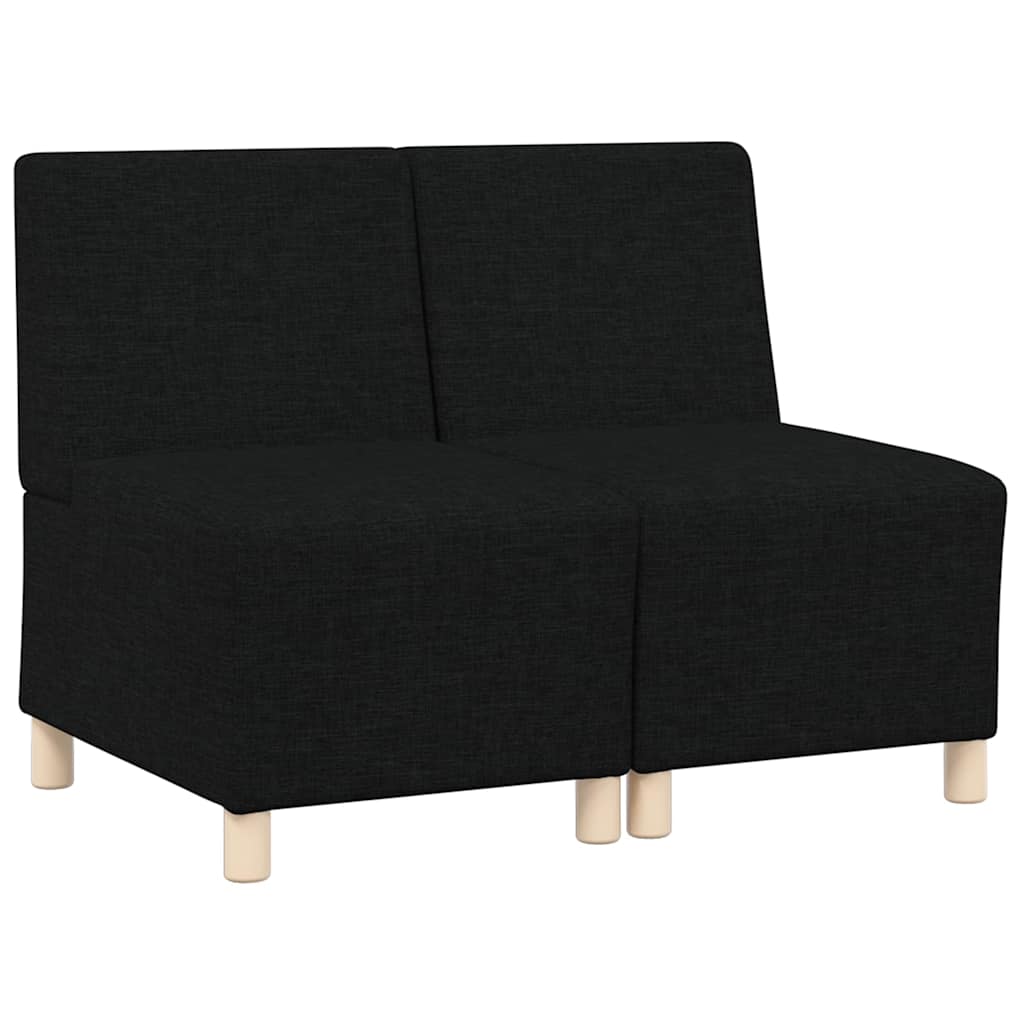 Modularna sofa bez naslona 2 pcs Crna 55 x 74 x 82 cm tkanina