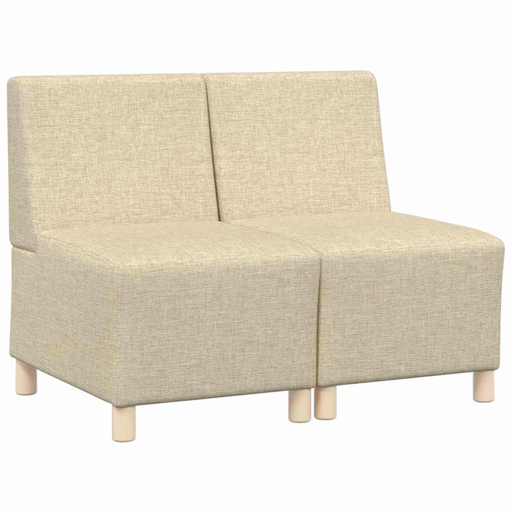 Modularna sofa bez naslona 2 pcs Krema 55 x 74 x 82 cm tkanina