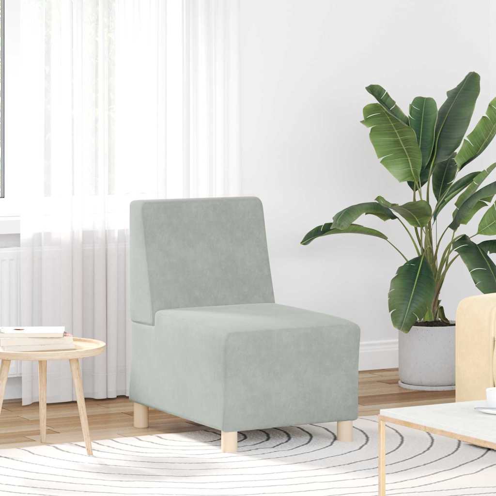 Modularna sofa bez naslona 2 pcs Svijetlo siva 55 x 74 x 82 cm