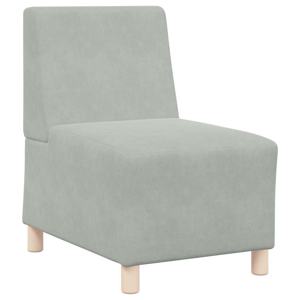 Modularna sofa bez naslona 2 pcs Svijetlo siva 55 x 74 x 82 cm