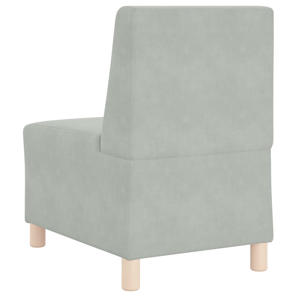 Modularna sofa bez naslona 2 pcs Svijetlo siva 55 x 74 x 82 cm