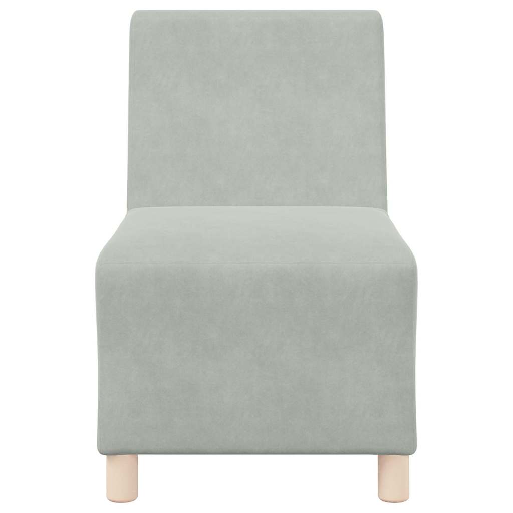 Modularna sofa bez naslona 2 pcs Svijetlo siva 55 x 74 x 82 cm