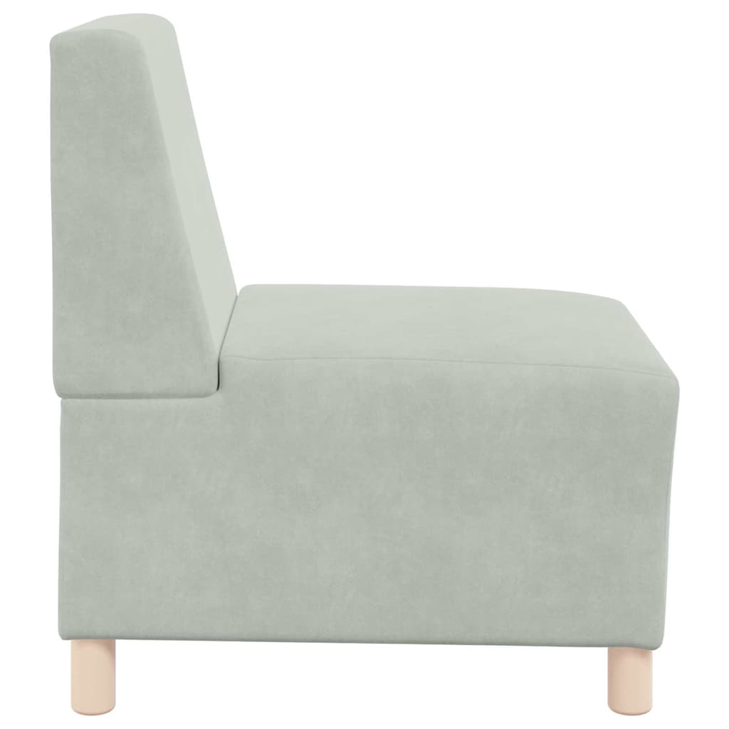 Modularna sofa bez naslona 2 pcs Svijetlo siva 55 x 74 x 82 cm