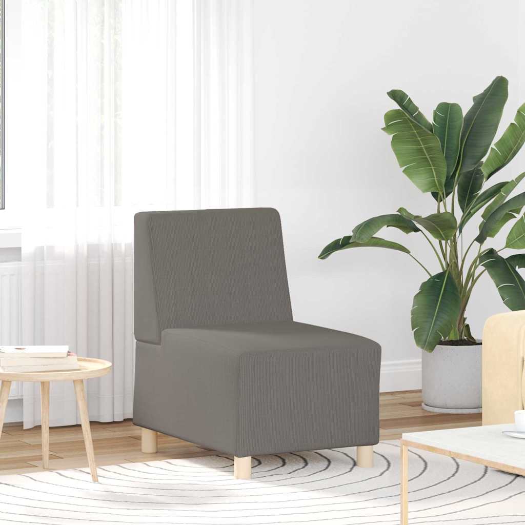 Modularna sofa bez naslona 2 pcs Svijetlo siva 55 x 74 x 82 cm
