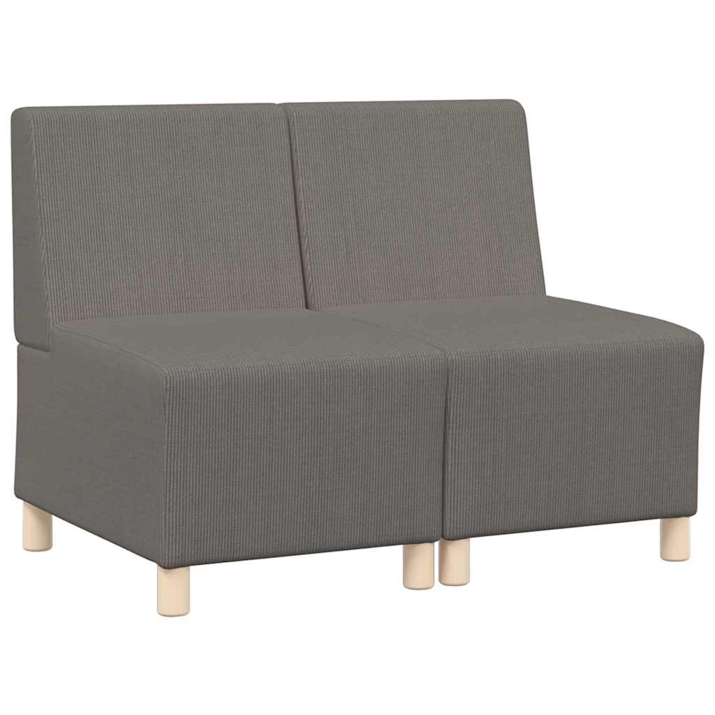Modularna sofa bez naslona 2 pcs Svijetlo siva 55 x 74 x 82 cm