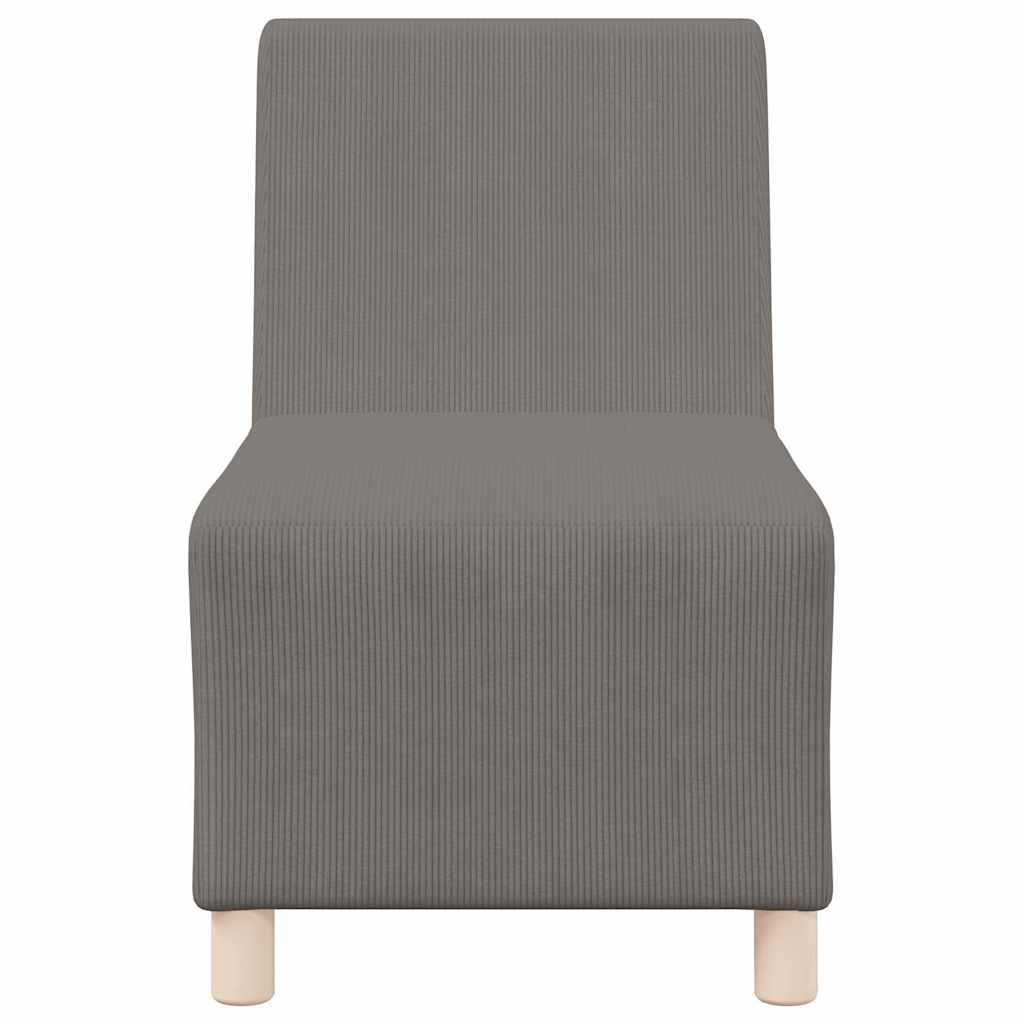 Modularna sofa bez naslona 2 pcs Svijetlo siva 55 x 74 x 82 cm