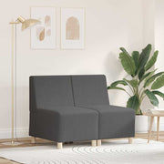Modularna sofa bez naslona 2 pcs Tamno siva 55 x 74 x 82 cm