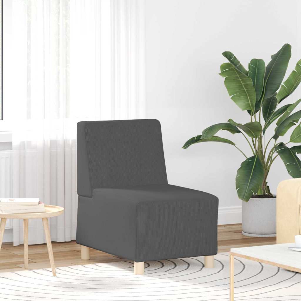 Modularna sofa bez naslona 2 pcs Tamno siva 55 x 74 x 82 cm