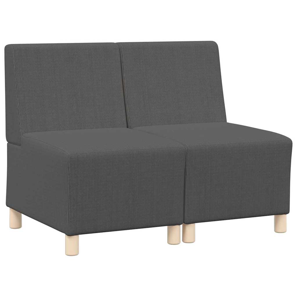 Modularna sofa bez naslona 2 pcs Tamno siva 55 x 74 x 82 cm