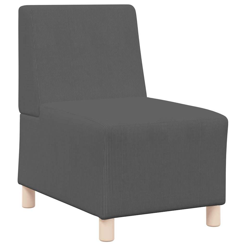 Modularna sofa bez naslona 2 pcs Tamno siva 55 x 74 x 82 cm
