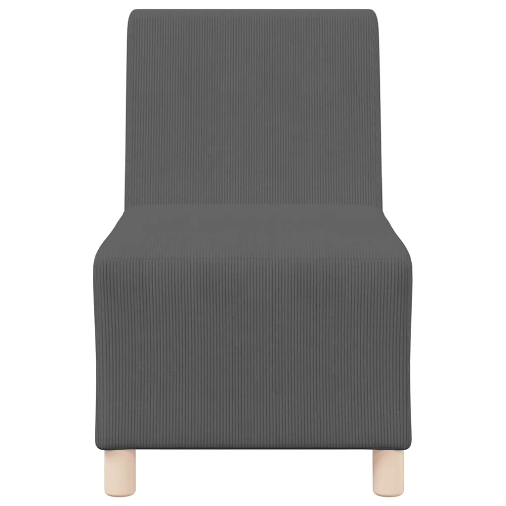 Modularna sofa bez naslona 2 pcs Tamno siva 55 x 74 x 82 cm