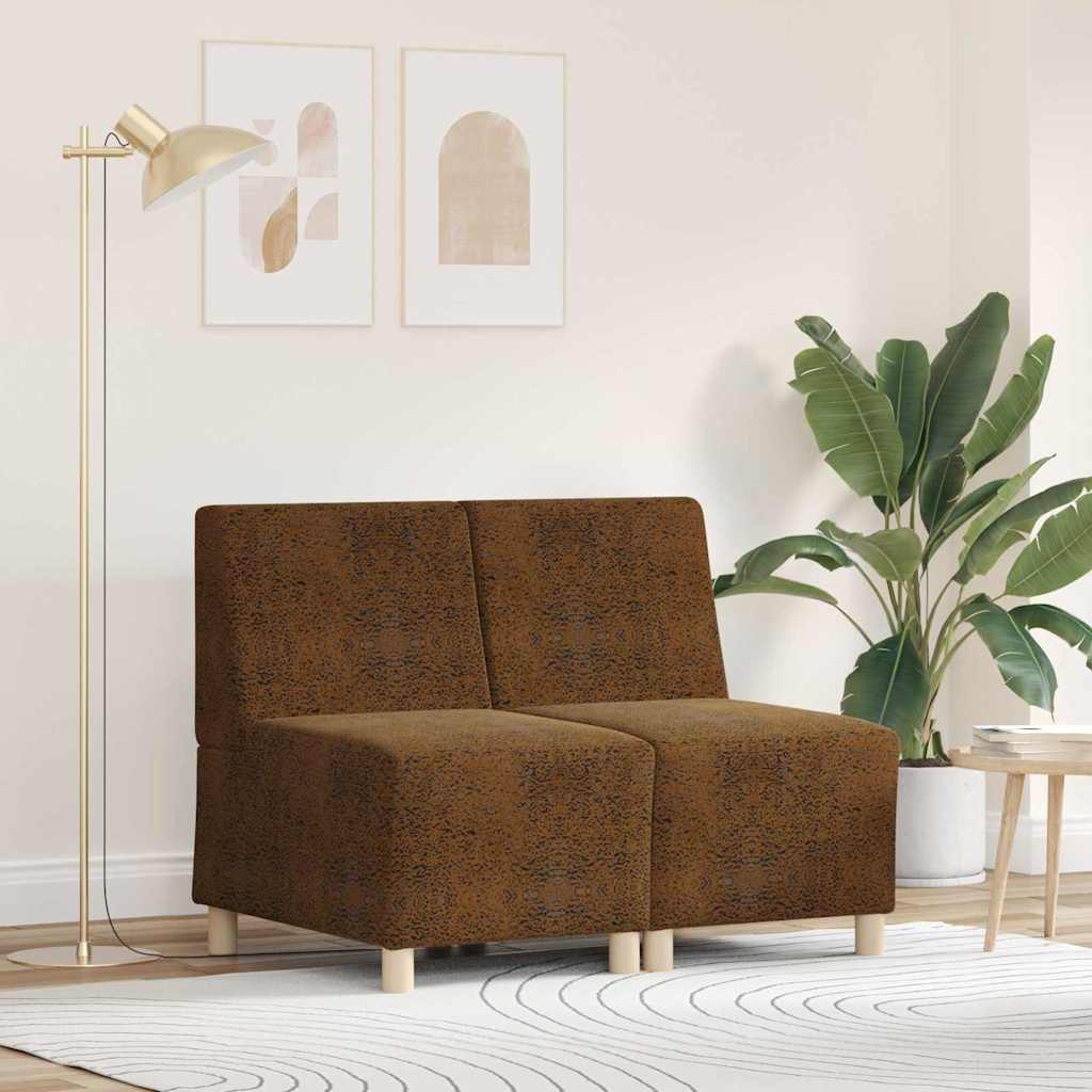 Modularna sofa bez naslona 2 pcs Smeđa 55 x 74 x 82 cm