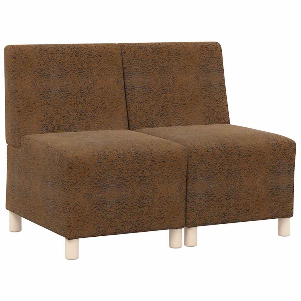 Modularna sofa bez naslona 2 pcs Smeđa 55 x 74 x 82 cm