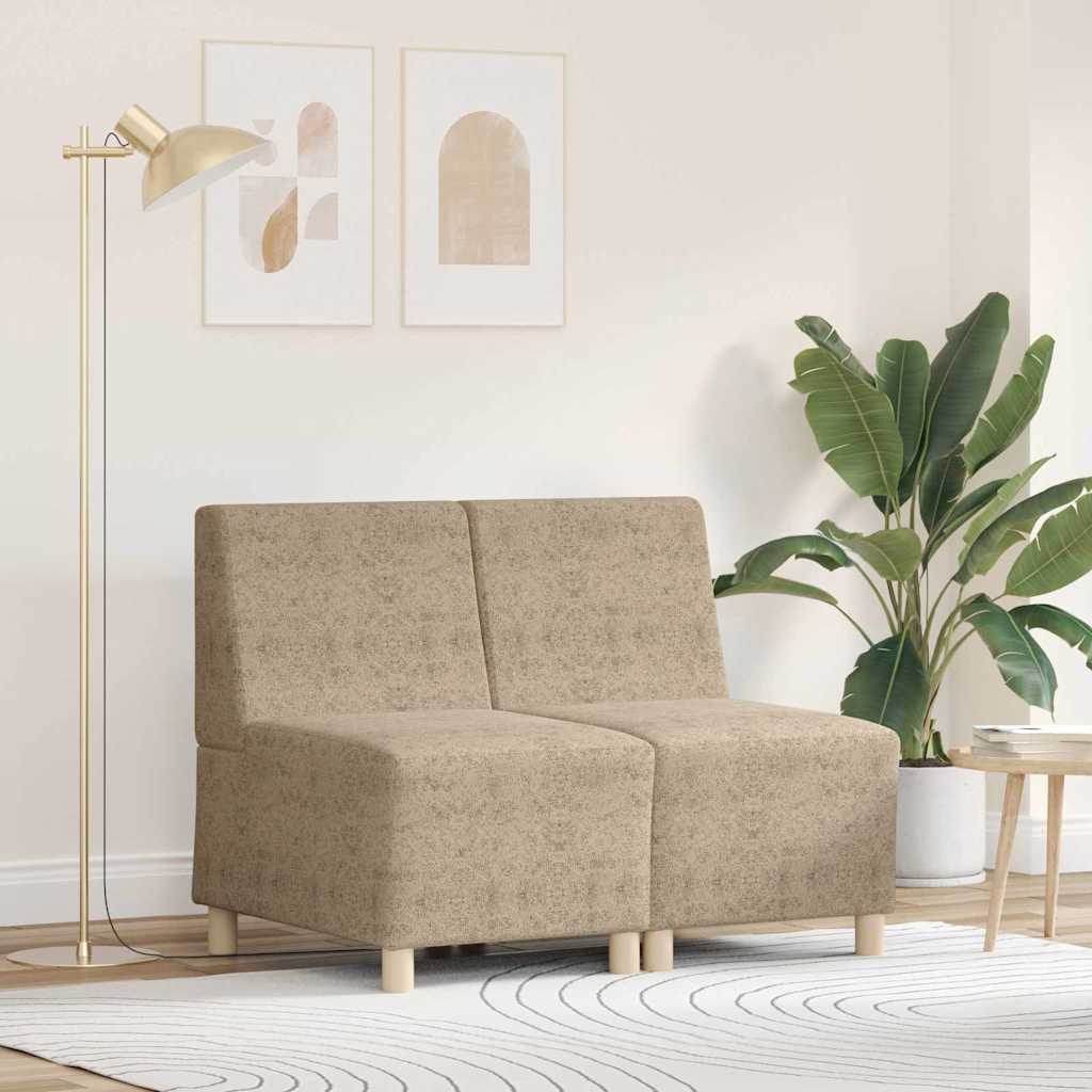 Modularna sofa bez naslona 2 pcs Svijetlo siva 55 x 74 x 82 cm