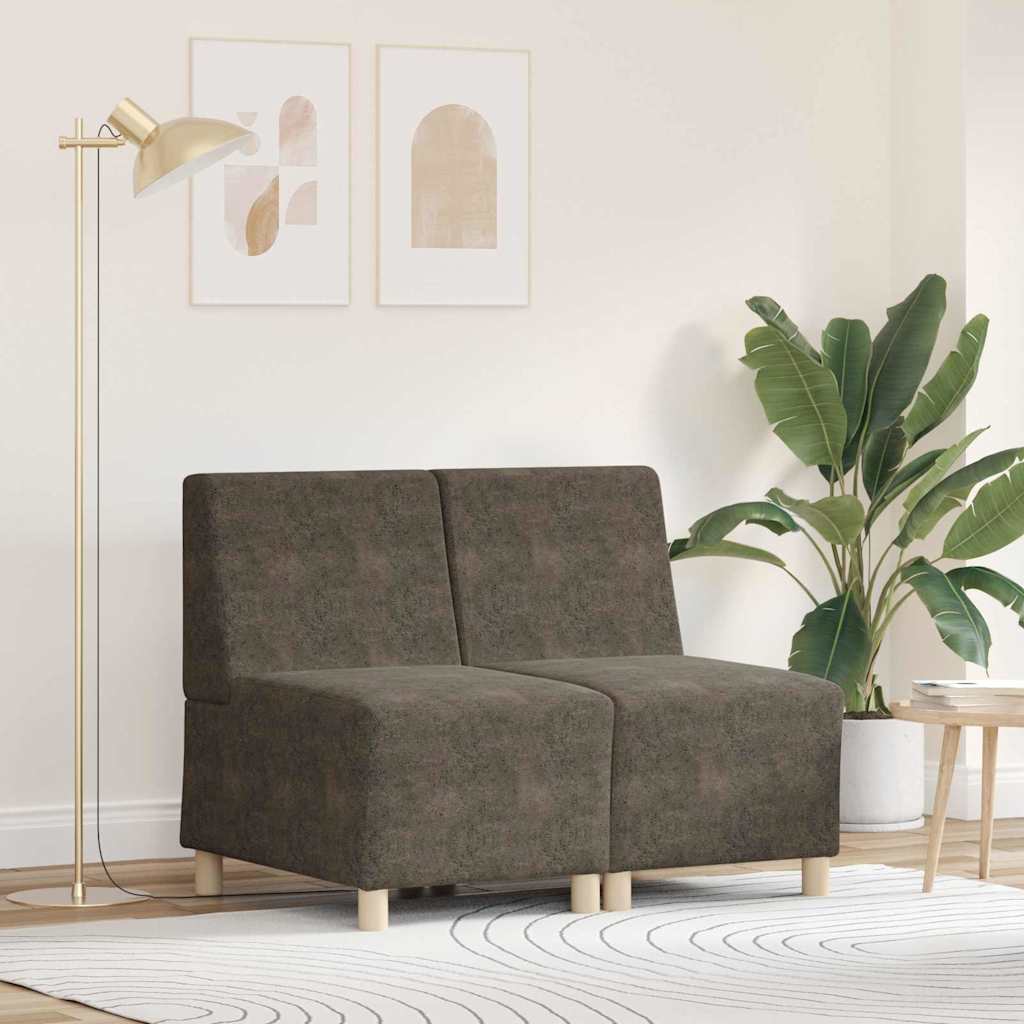 Modularna sofa bez naslona 2 pcs Tamno siva 55 x 74 x 82 cm