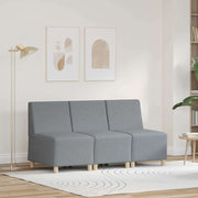 Modularna sofa bez naslona 3 pcs Svijetlo siva 55 x 74 x 82 cm