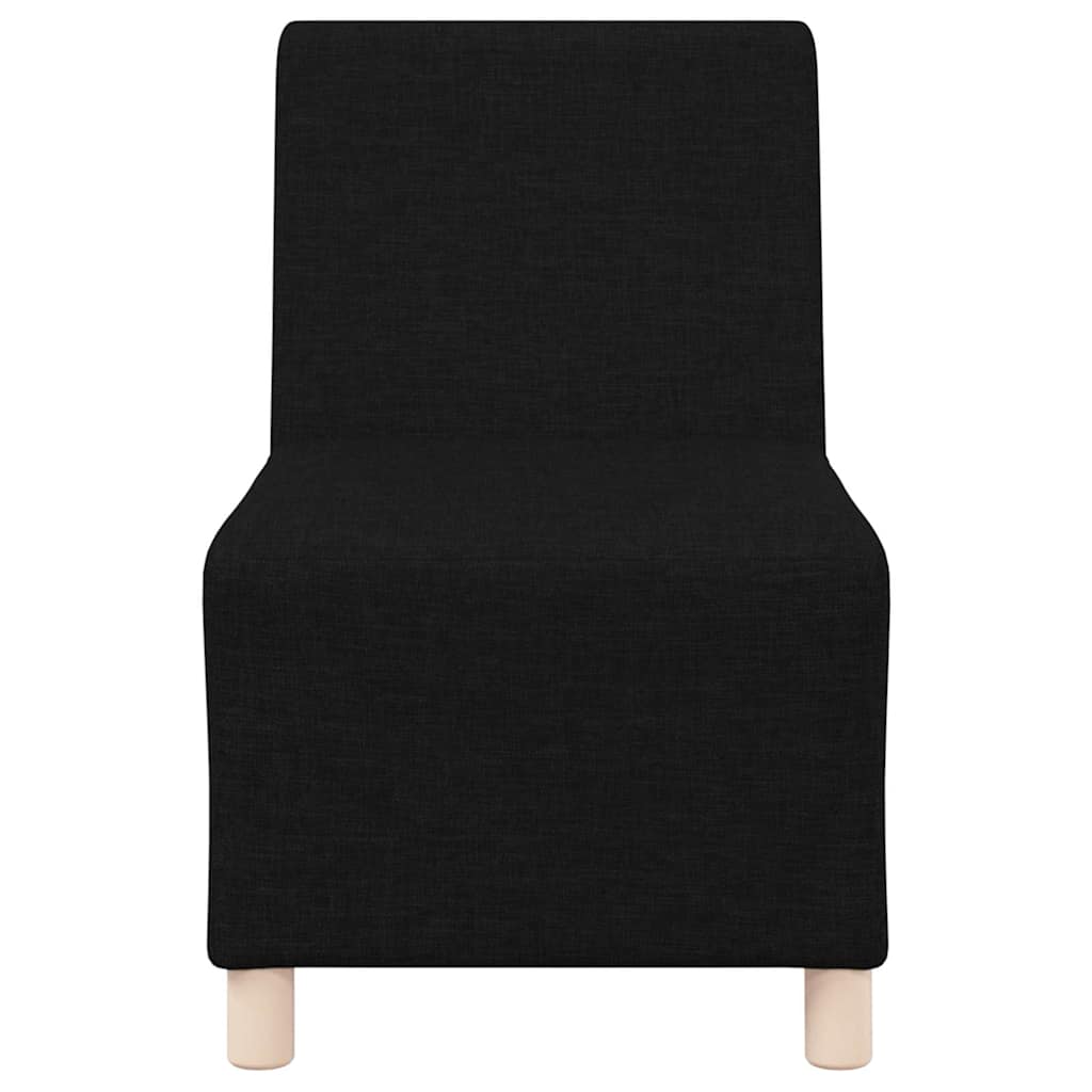 Modularna sofa bez naslona 3 pcs Crna 55 x 74 x 82 cm tkanina