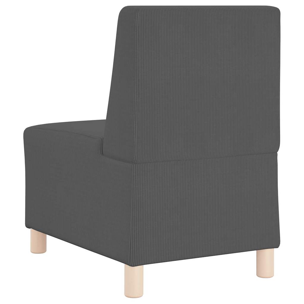 Modularna sofa bez naslona 3 pcs Tamno siva 55 x 74 x 82 cm