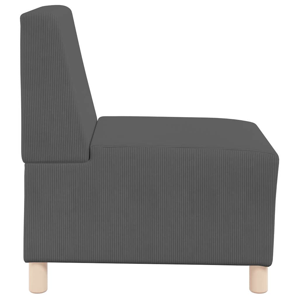 Modularna sofa bez naslona 3 pcs Tamno siva 55 x 74 x 82 cm