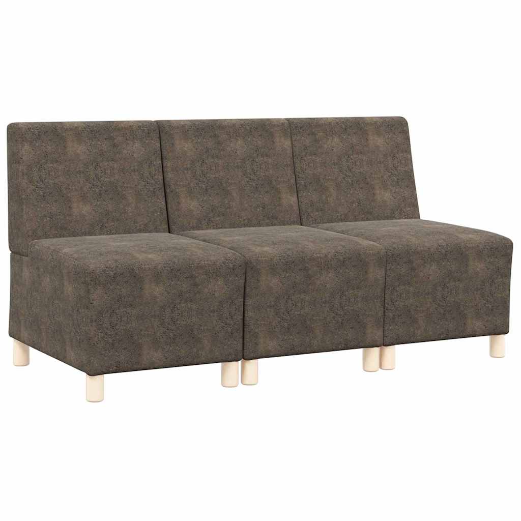 Modularna sofa bez naslona 3 pcs Tamno siva 55 x 74 x 82 cm