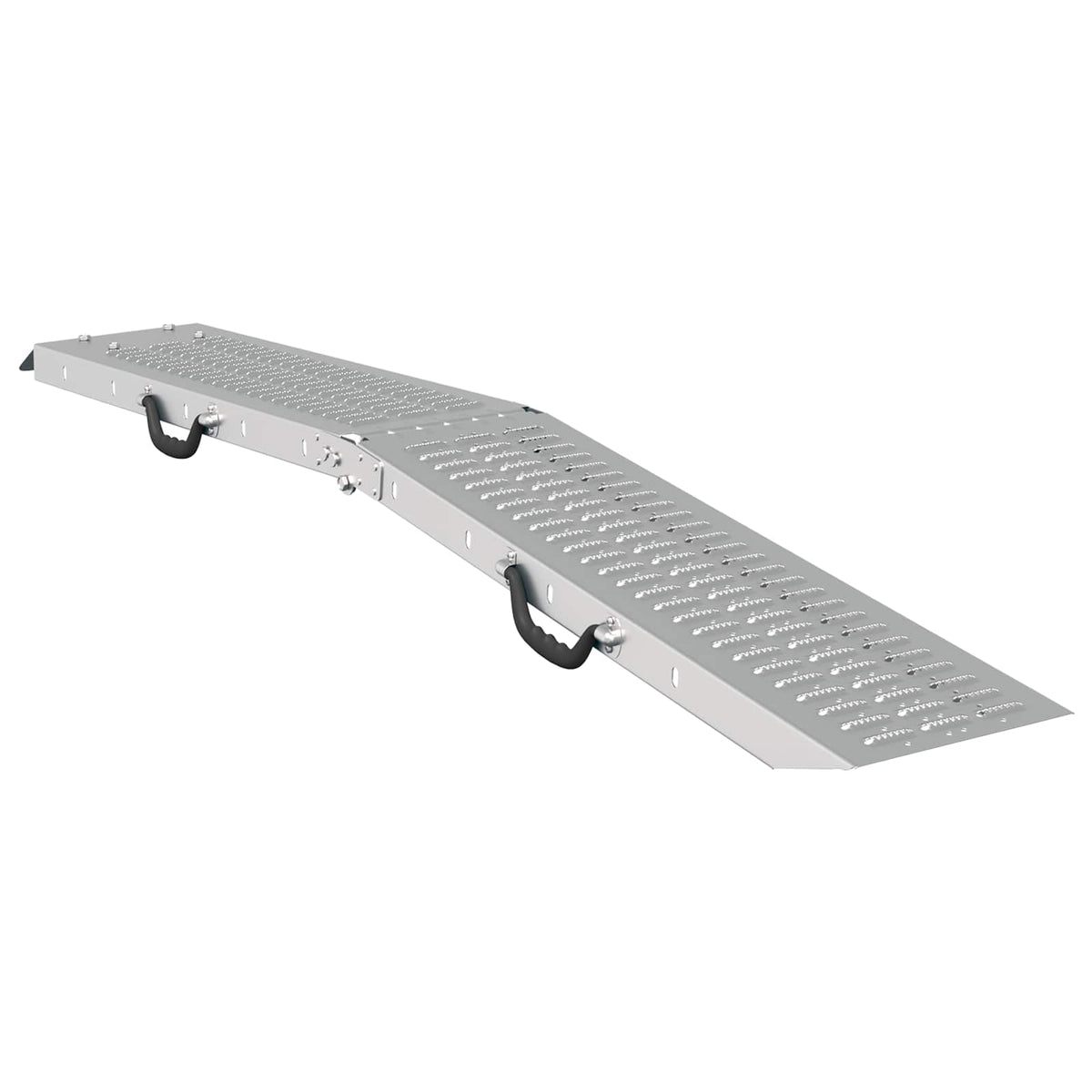 Sklopiva rampu 200kg po rampi 2 pcs Srebrno 166 x 23 x 4,5 cm