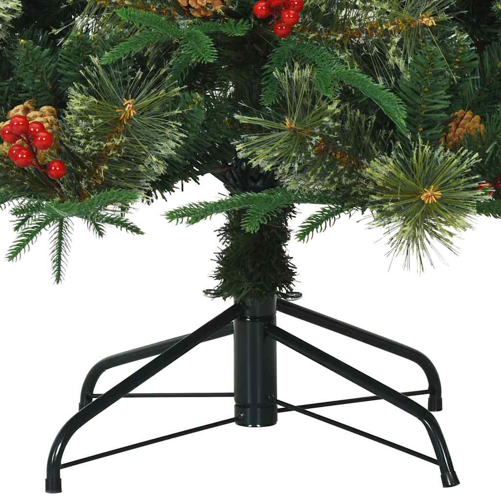 Umjetno božićno drvce s nogom Zelena 180 cm PVC, PE i čelik