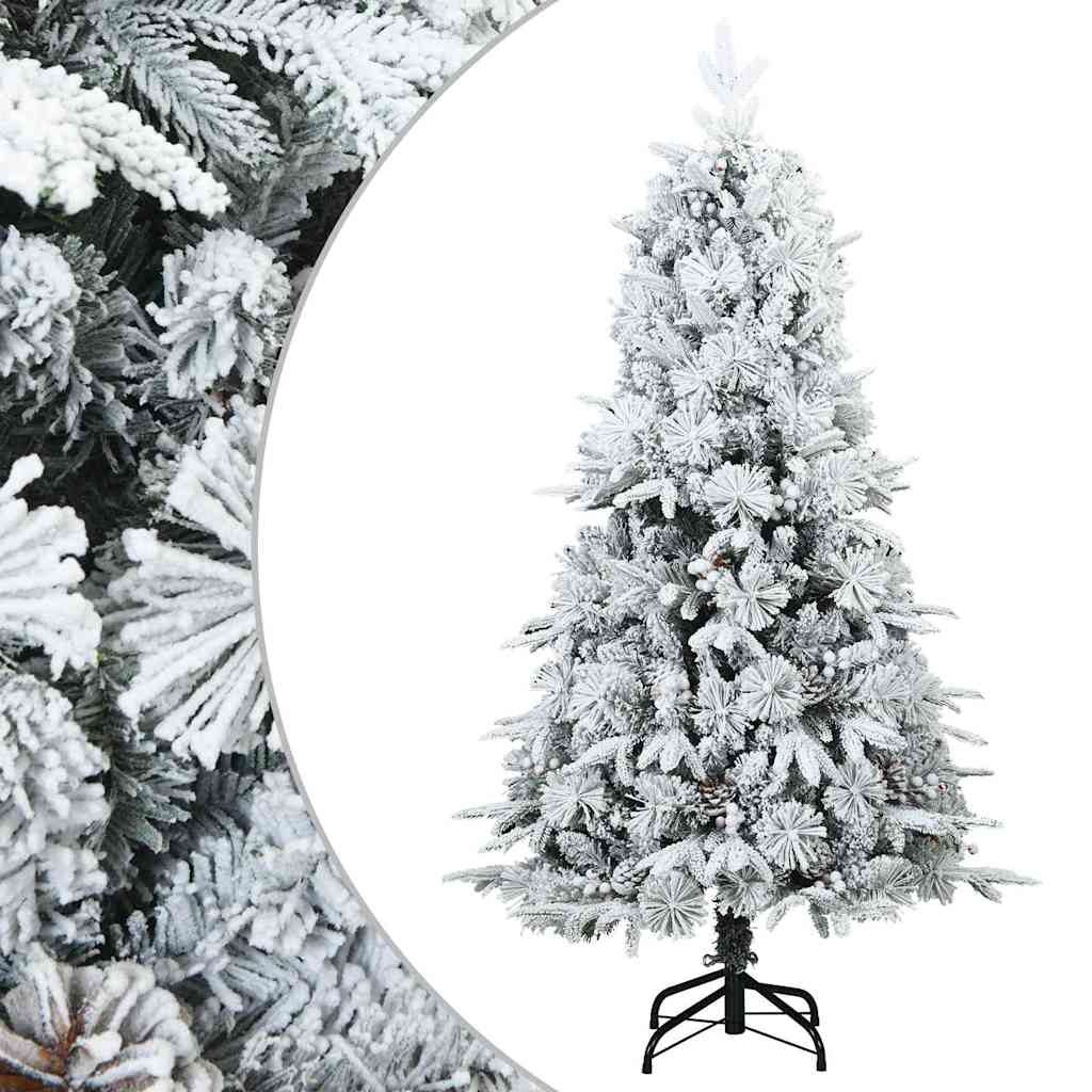 Umjetno Zglobno Božićno Drvo Snijeg Preplačeno Bijelo 150 cm