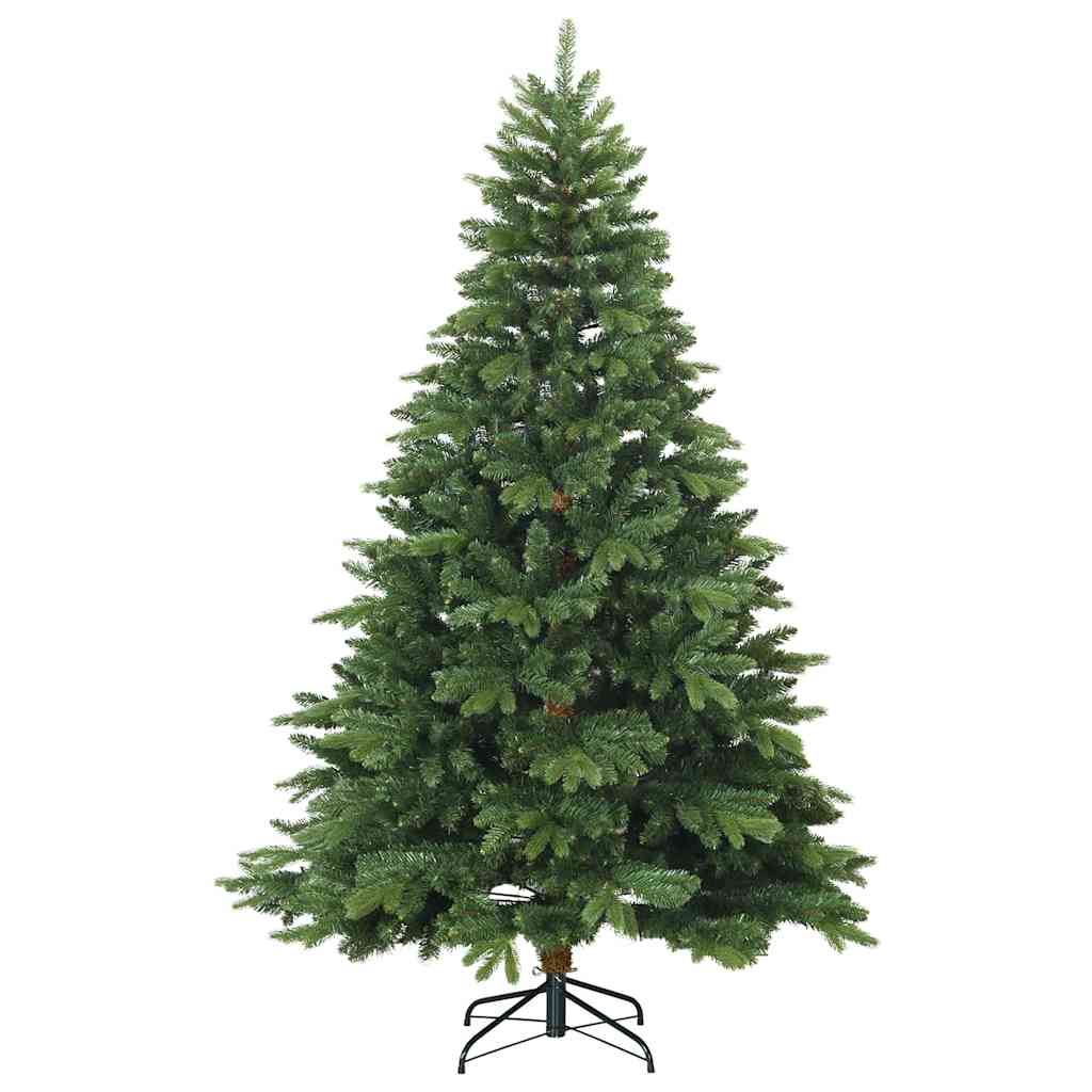 Umjetno božićno drvce s nogom Zelena 210 cm PVC, PE i čelik