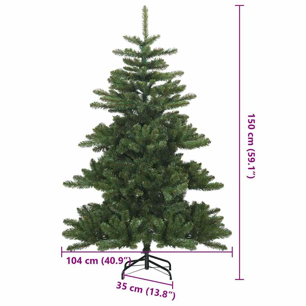 Umjetno božićno drvce s nogom Zelena 150 cm PVC, čelik