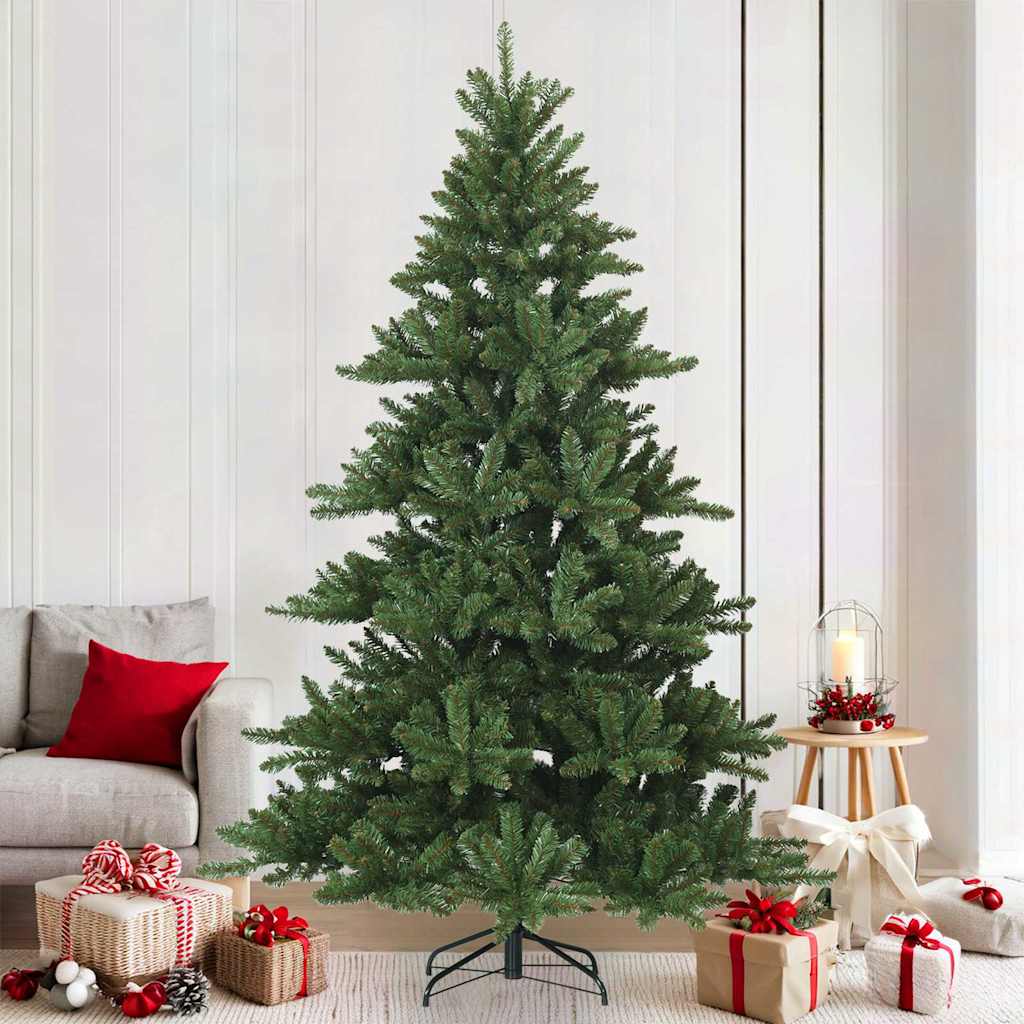 Umjetno božićno drvce s nogom Zelena 210 cm PVC, čelik