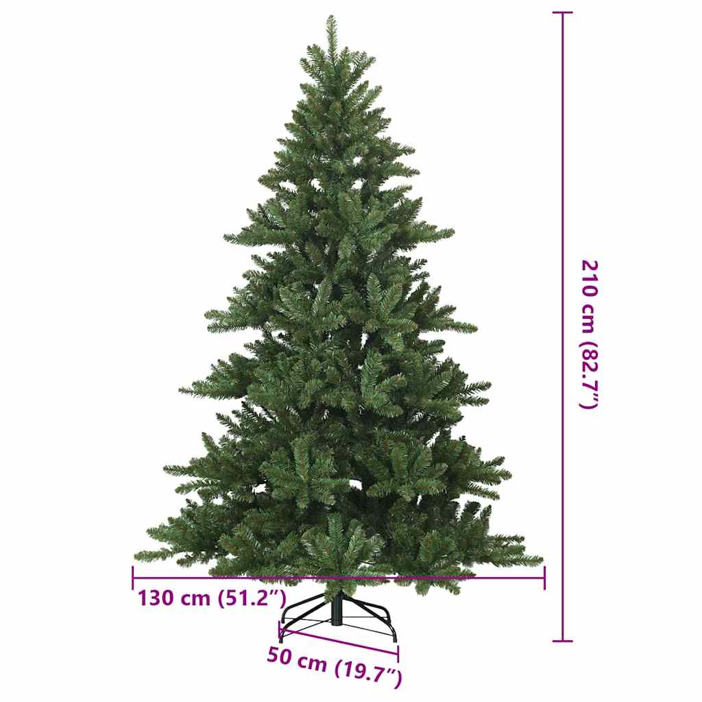 Umjetno božićno drvce s nogom Zelena 210 cm PVC, čelik