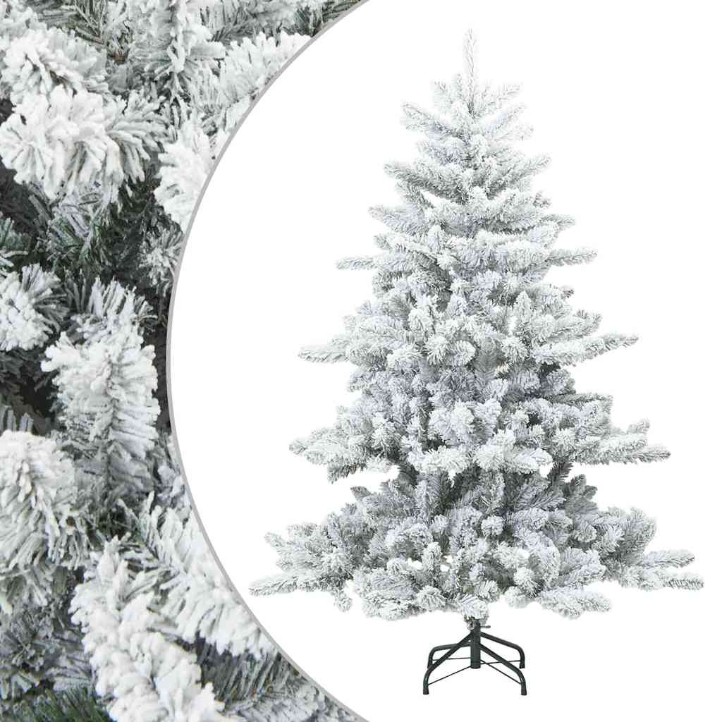 Umjetno Zglobno Božićno Drvo Snijeg Preplačeno Bijelo 150 cm