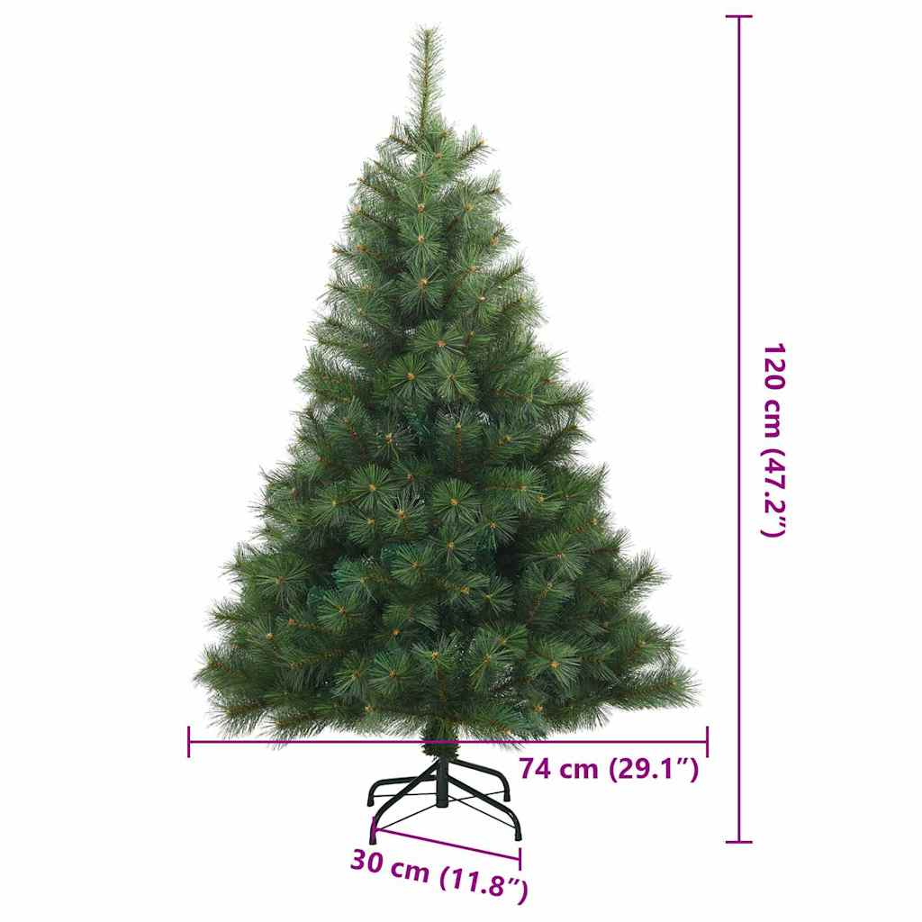 Umjetno božićno drvce s nogom Zelena 120 cm PVC, čelik