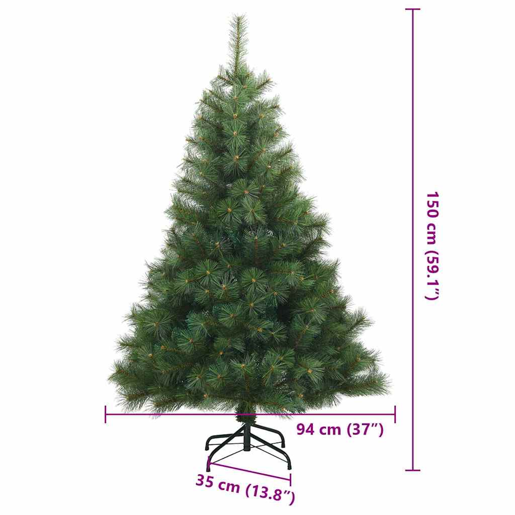 Umjetno božićno drvce s nogom Zelena 150 cm PVC, čelik