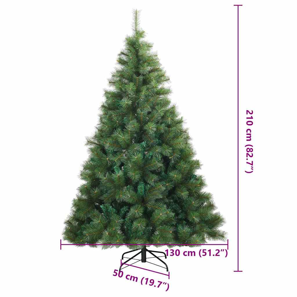 Umjetno božićno drvce s nogom Zelena 210 cm PVC, čelik