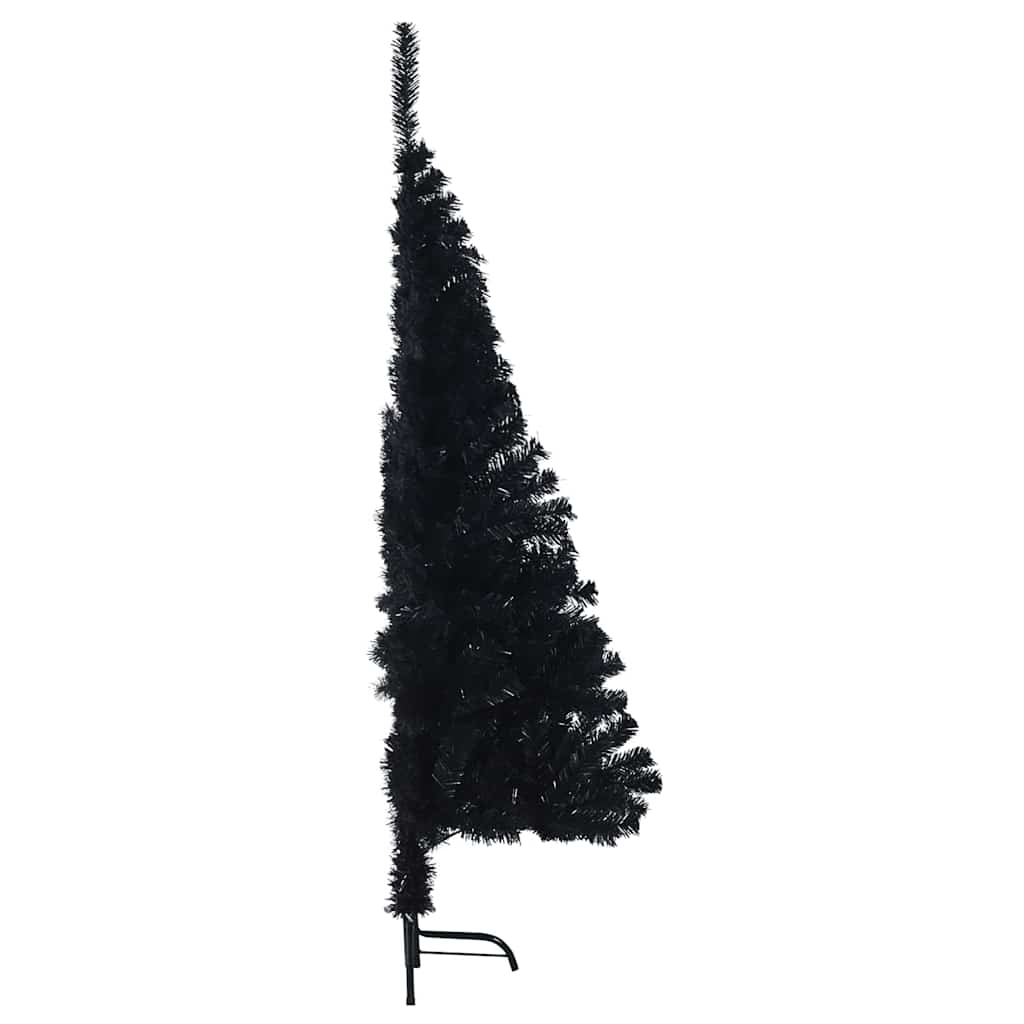 Umjetno predsvijetljeno božićno drvce Crna 150 cm PVC