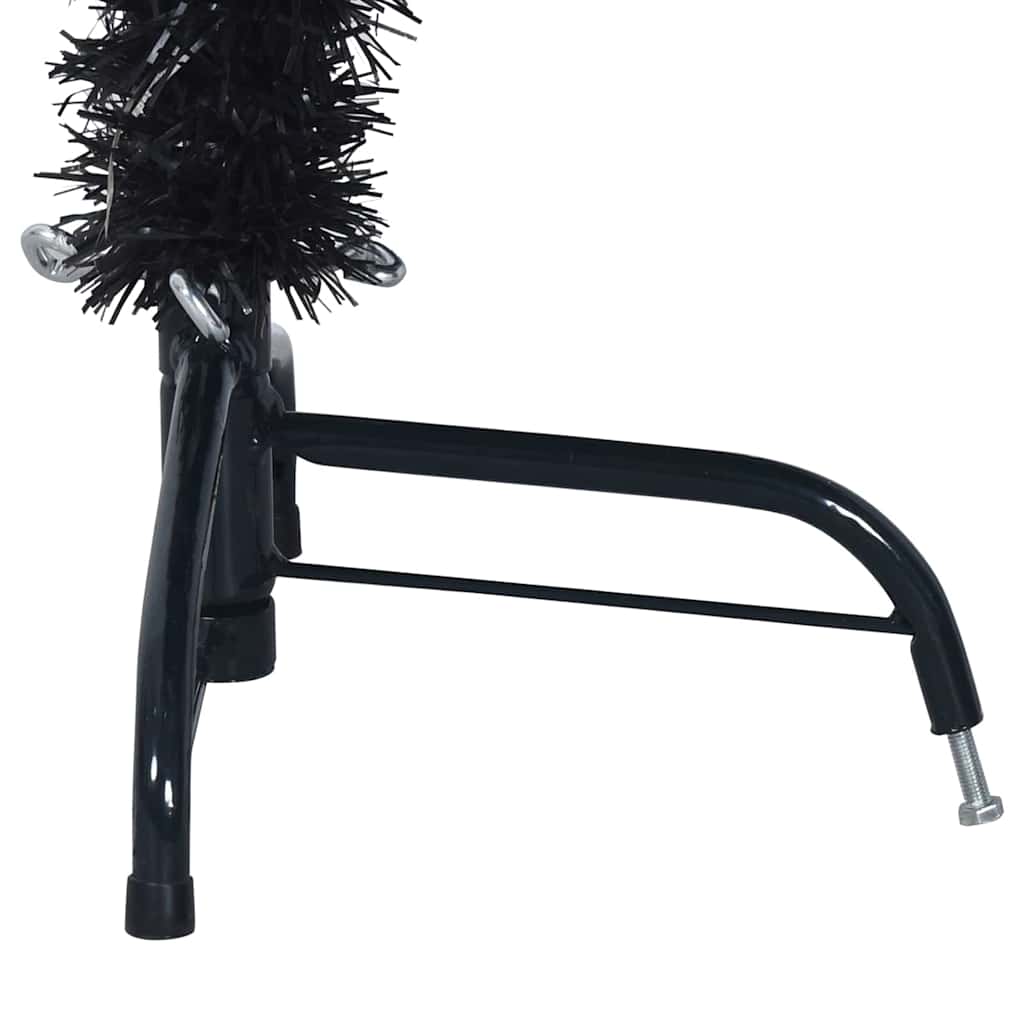 Umjetno predsvijetljeno božićno drvce Crna 150 cm PVC