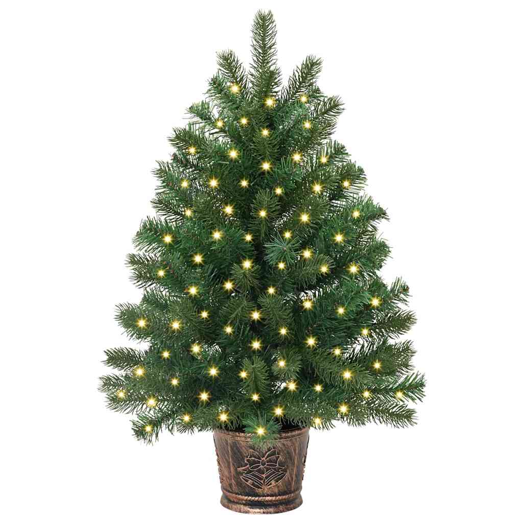 Umjetno božićno drvce s 150 LED svjetlima Zelena 75 cm PE i PVC