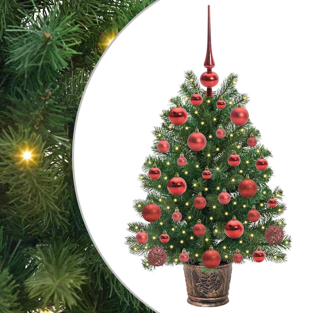 Umjetno božićno drvce s 150 LED svjetlima Zelena 75 cm PE i PVC