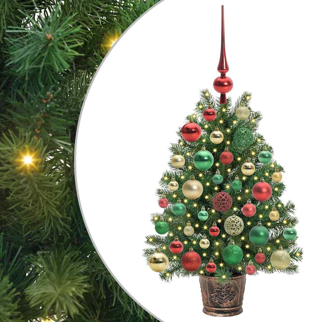 Umjetno božićno drvce s 150 LED svjetlima Zelena 75 cm PE i PVC