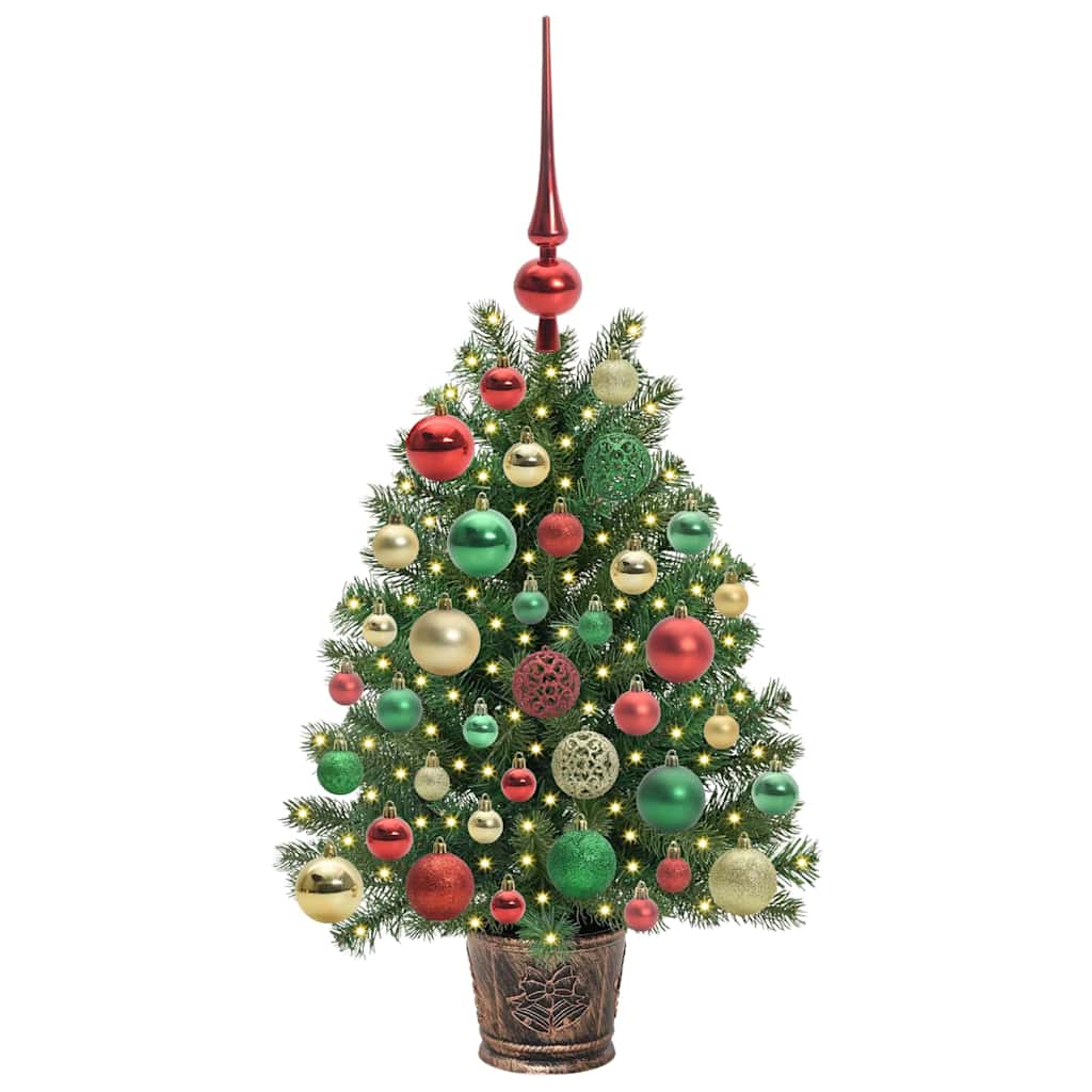 Umjetno božićno drvce s 150 LED svjetlima Zelena 75 cm PE i PVC