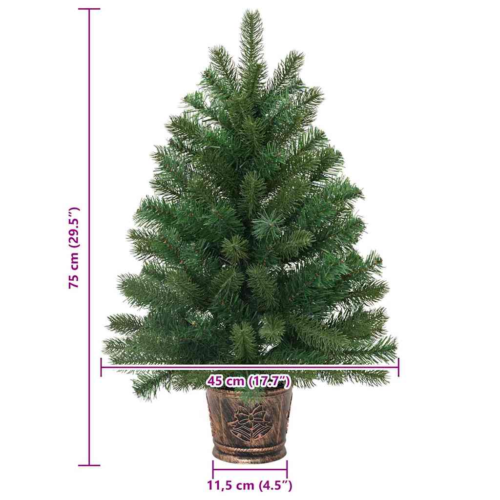 Umjetno božićno drvce s 150 LED svjetlima Zelena 75 cm PE i PVC