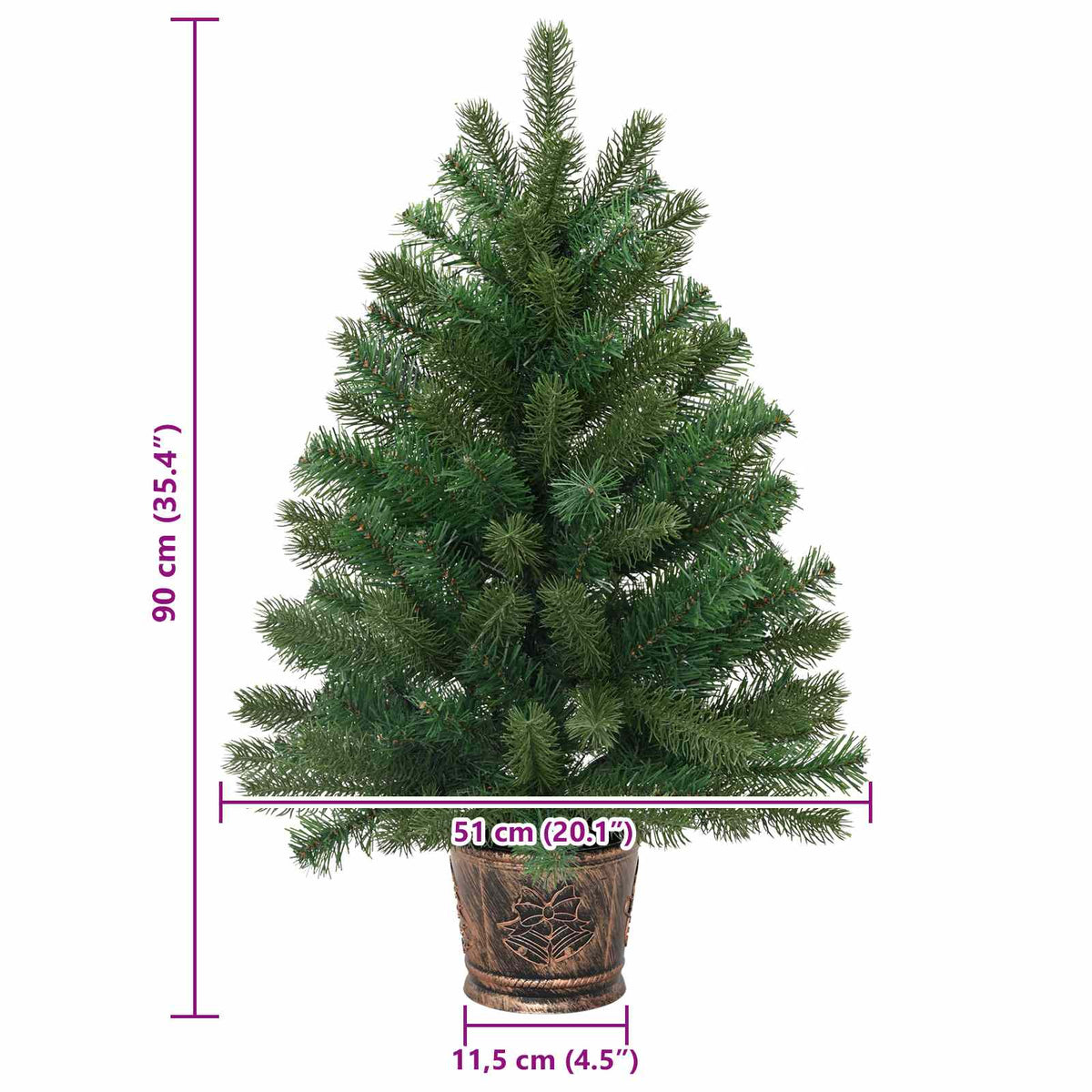 Umjetno božićno drvce s 150 LED svjetlima Zelena 95 cm PE i PVC