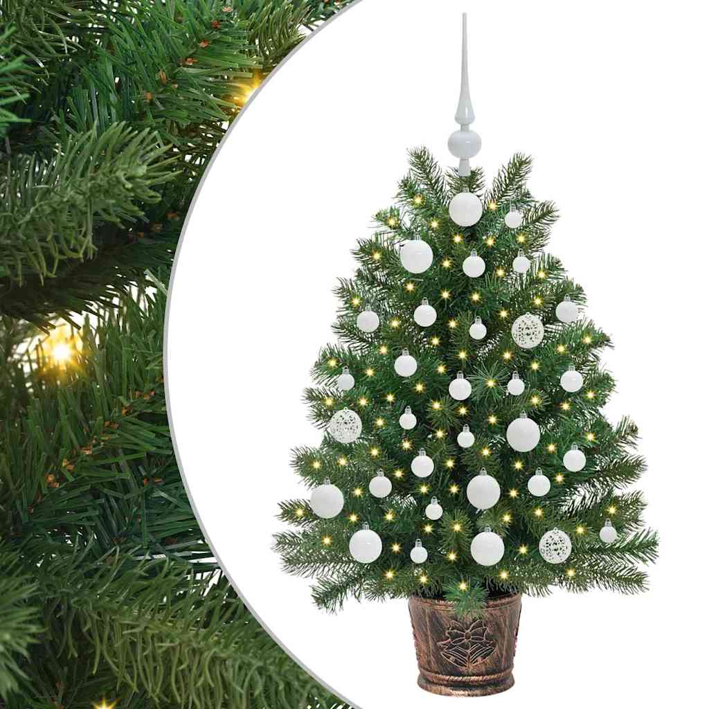 Umjetno božićno drvce s 150 LED svjetlima Zelena 95 cm PE i PVC