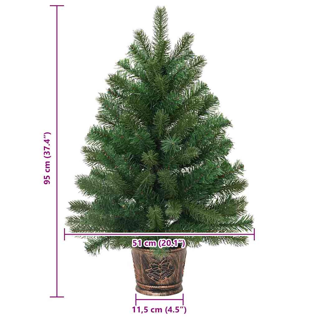 Umjetno božićno drvce s 150 LED svjetlima Zelena 95 cm PE i PVC