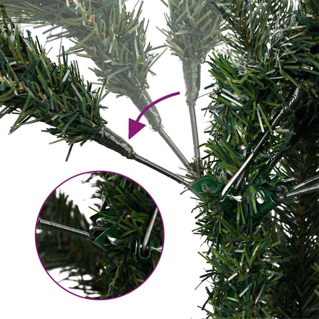 Umjetno božićno drvce s nogom s stalakom Zelena 150 cm PE i PVC