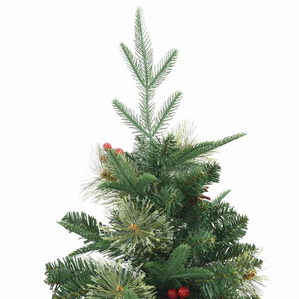 Umjetno božićno drvce s nogom s stalakom Zelena 180 cm PE i PVC