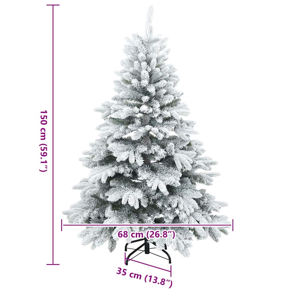 Umjetno božićno drvce s stalakom Bijelo 150 cm PE i PVC
